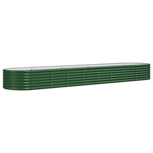 Odlingslåda galvaniserat stål 368x80x36 cm grön
