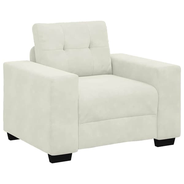 Soffstol gräddvit 100x78x80 cm sammet