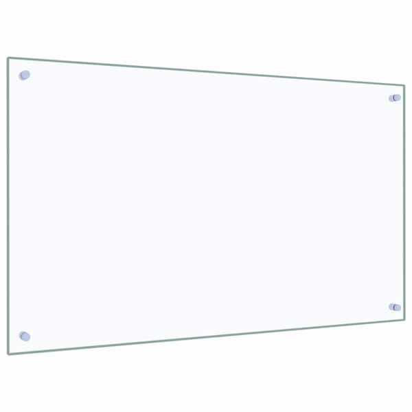 Stänkskydd transparent 100x60 cm härdat glas