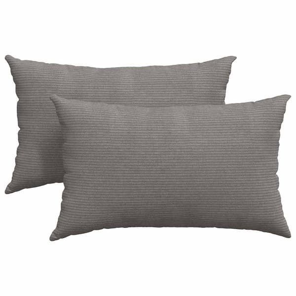 Sofakuddar 2 pcs Ljusgrå 50 x 30 cm Kordread tyg
