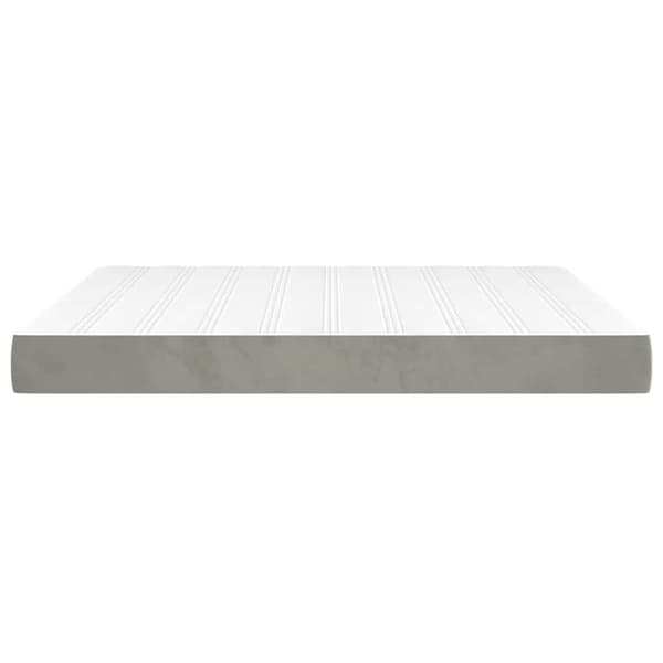 Pocketresårmadrass medium ljusgrå 160x210x20 cm sammet
