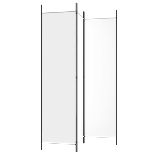 Rumsavdelare 3 paneler vit 150x200 cm tyg