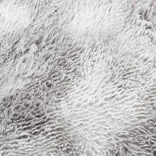 Ryamatta med lång lugg NAVARRA silvergrå 300x200 cm polyester