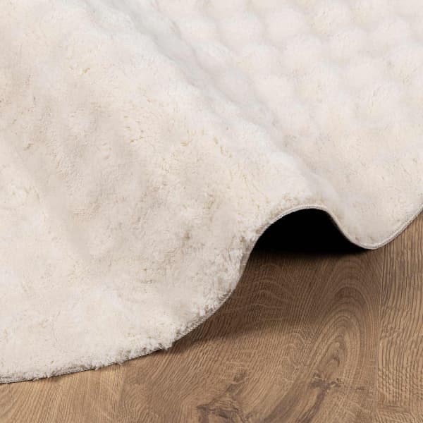 Områdesmattor Rund SIROLO Beige Ø 120 CM Polyester