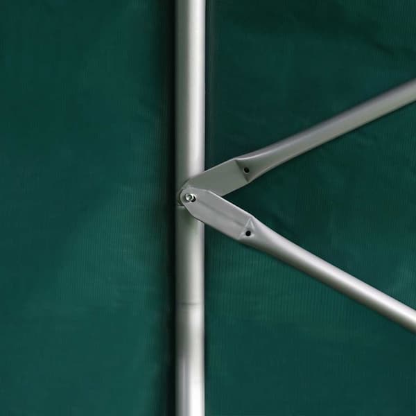 Vindskydd för boskap PVC 3,7x3,7 m grön