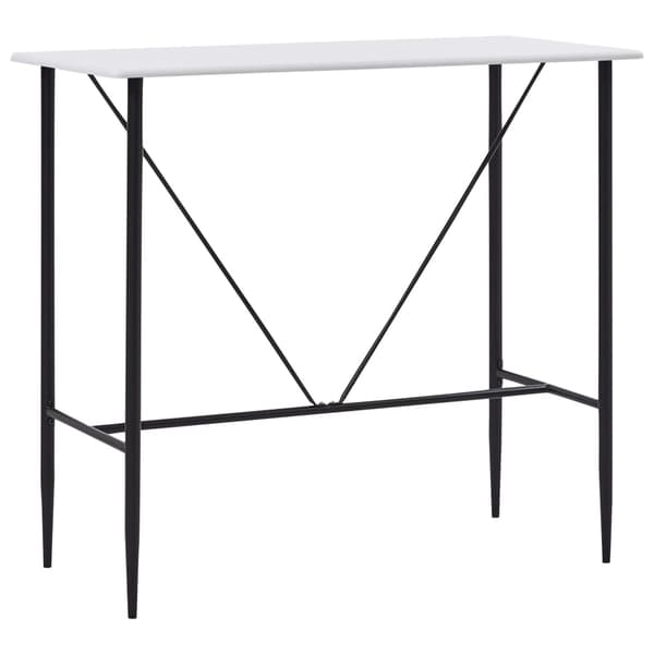 Barbord vit 120x60x110 cm MDF
