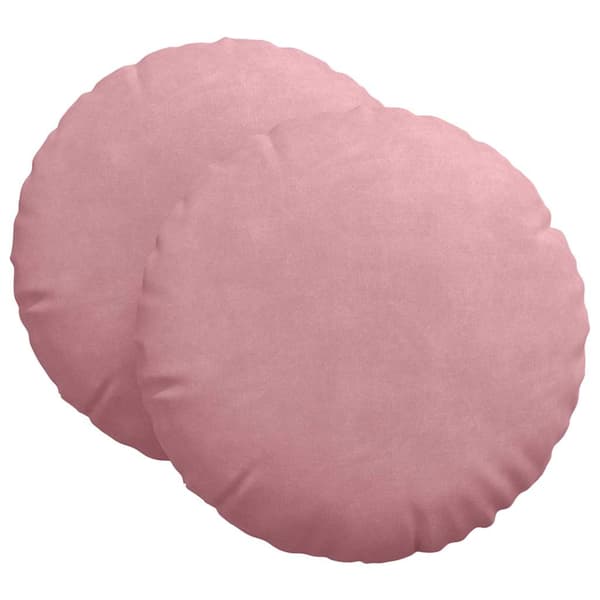 Sittkuddar 2 pcs Rosa Ø60 x 21 cm Sammet