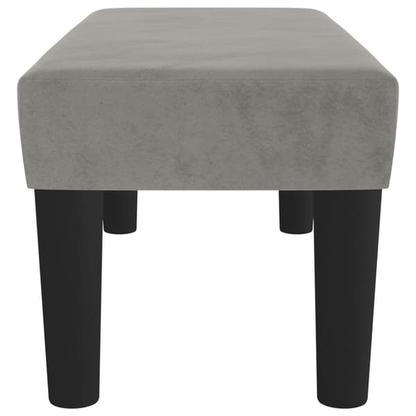 Bänk ljusgrå 70x30x30 cm sammet