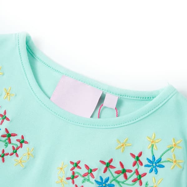 T-shirt för barn aquablå 128