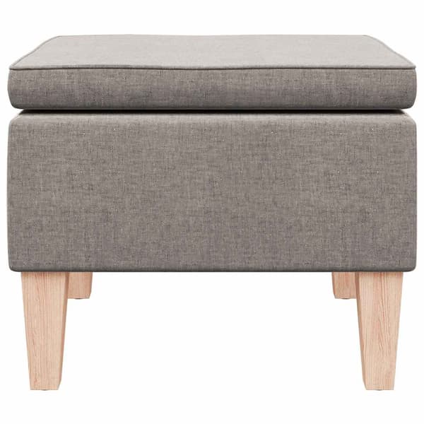 Pall med träben taupe tyg
