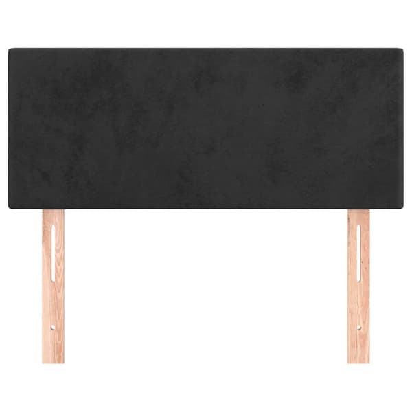 Sänggavel svart 80x5x78/88 cm sammet