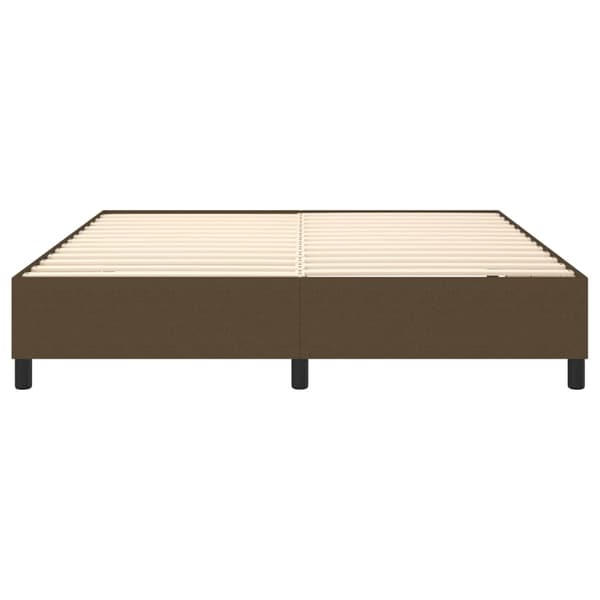 Boxspring-sängram mörkbrun 160x200 cm tyg
