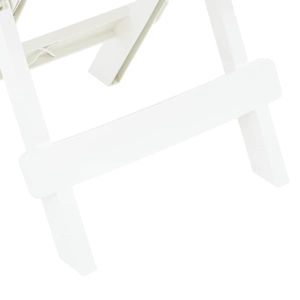 Hopfällbart trädgårdsbord vit 45x43x50 cm plast