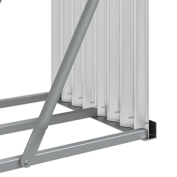 Vedställ silver 300x45x100 cm galvaniserat stål