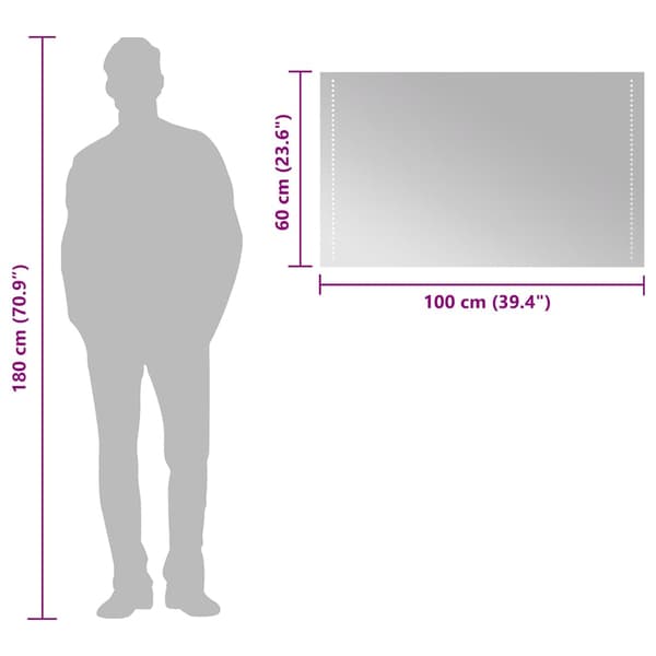 Badrumsspegel LED 100x60 cm