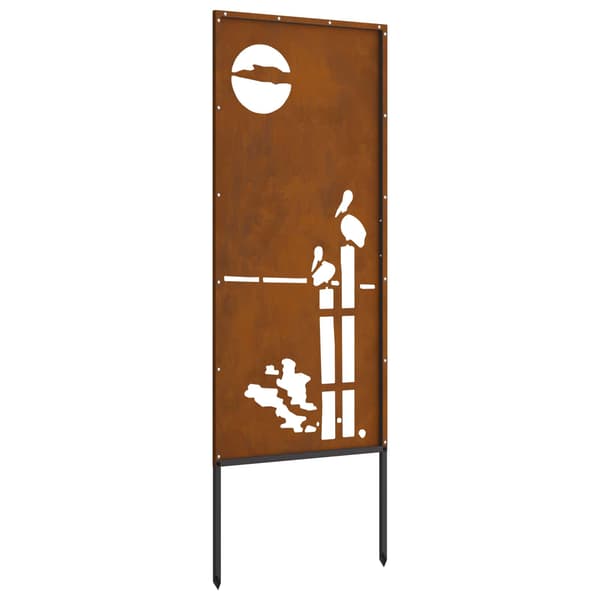 Trädgårds integritetsskärm Rostig 50 x 140 cm cortenstål