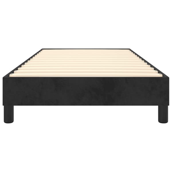 Boxspring-sängram svart 90x200 cm sammet