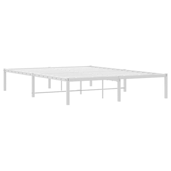 Sängram metall vit 135x190 cm
