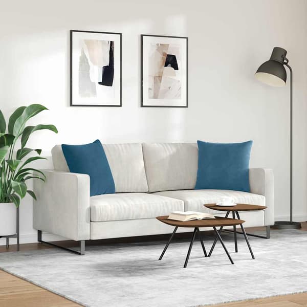 Sofakuddar 2 pcs Blå 50 x 50 cm Kordread tyg