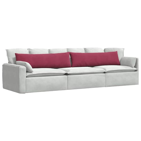 Sofakuddar 2 pcs Vinröd 145 x 40 cm Kordread tyg