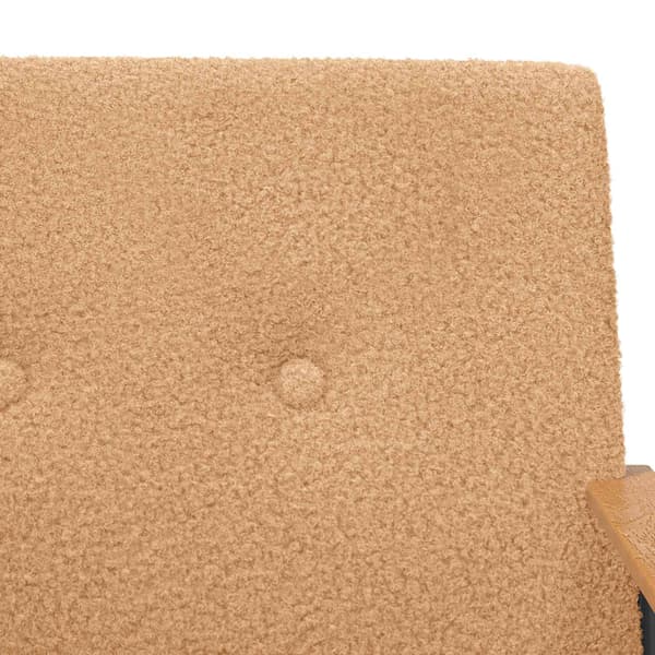 fåtölj Beige Krälsig Ull-liknande Tyg