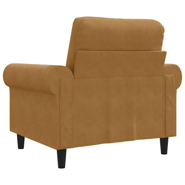 Fåtölj Brun 60 cm sammet