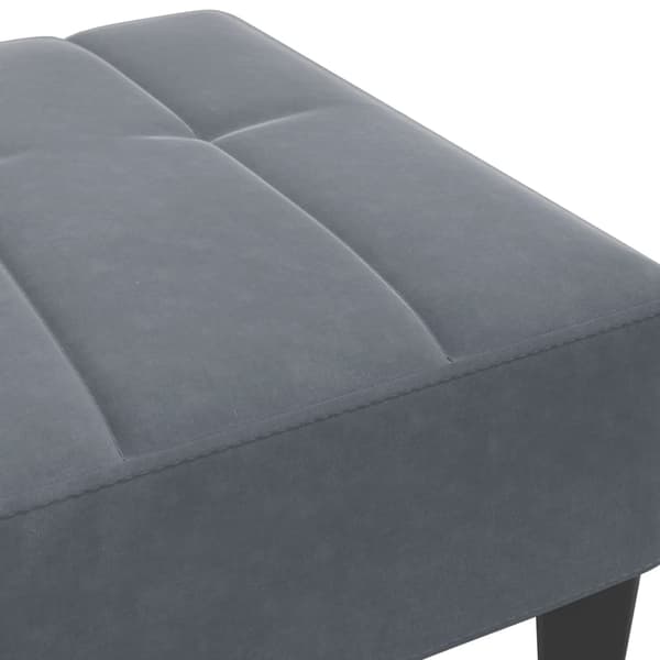 Fotpall mörkgrå 77x55x31 cm sammet