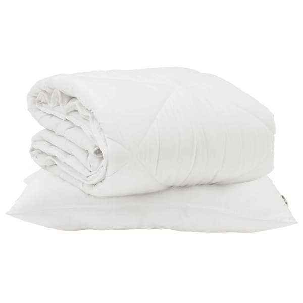 Sommar Duvet med kudde 2 pcs Vit Mikrofiber