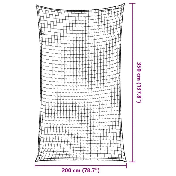 Lastnät med elastiskt rep svart 3,5x2 m PP