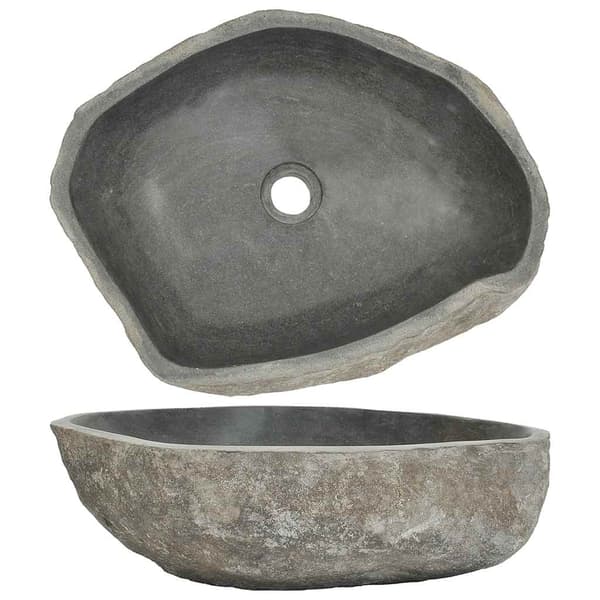 Handfat flodsten oval (45-53)x(34-41) cm