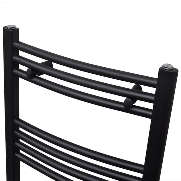 Handdukstork centralvärme element båge 500 x 764 mm svart