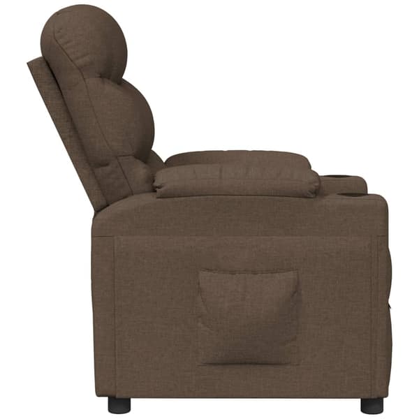 Reclinerfåtölj brun tyg