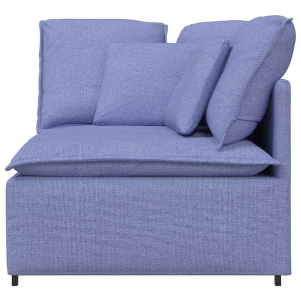 Hörnmodul för soffa med kuddar Jeans blå 100 cm