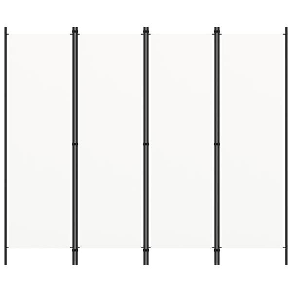 Rumsavdelare 4 paneler vit 200x180 cm
