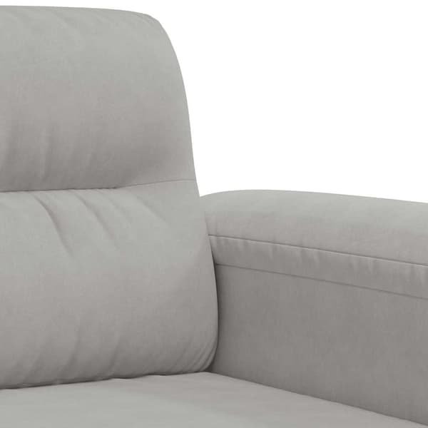 Fåtölj ljusgrå 60 cm mikrofibertyg