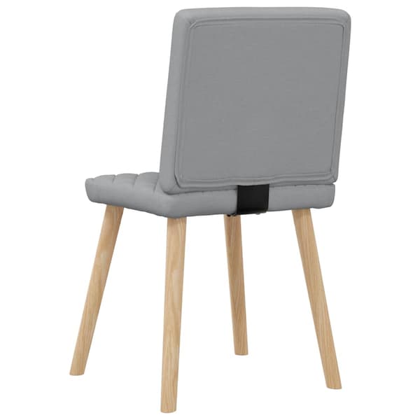 Matstolar 4 st ljusgrå tyg