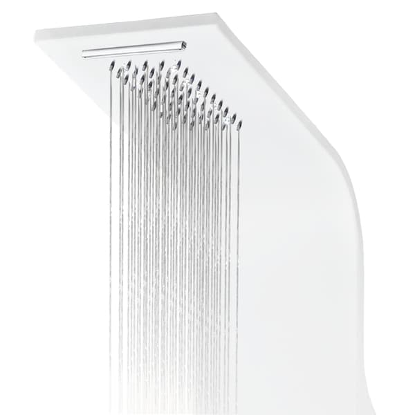 Duschpanel aluminium 20x44x130 cm vit