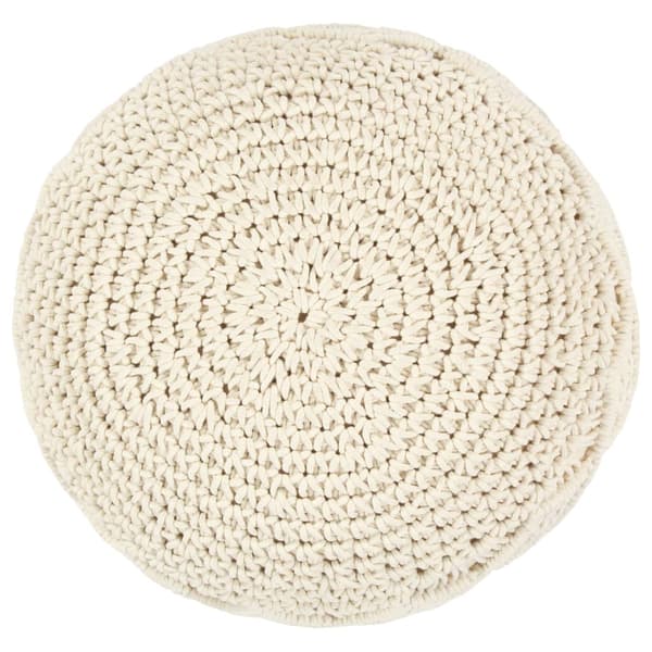 Handgjord sittpuff makramé 45x30 cm bomull