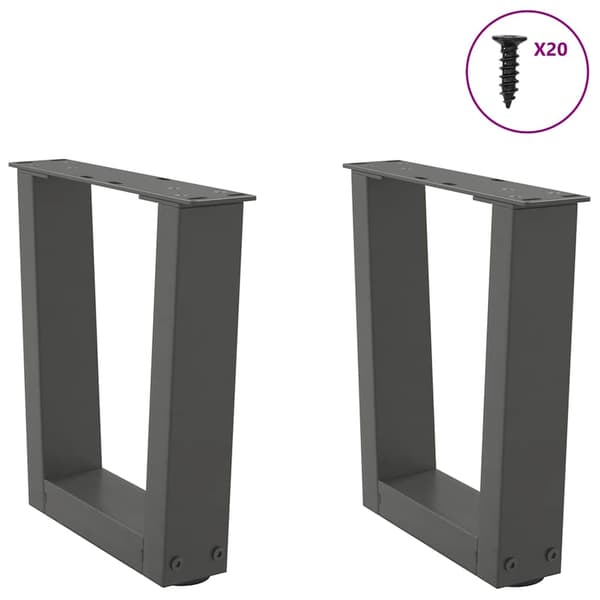 Soffbordsben V-formade 2 st antracit 40x(30-31,3) cm stål