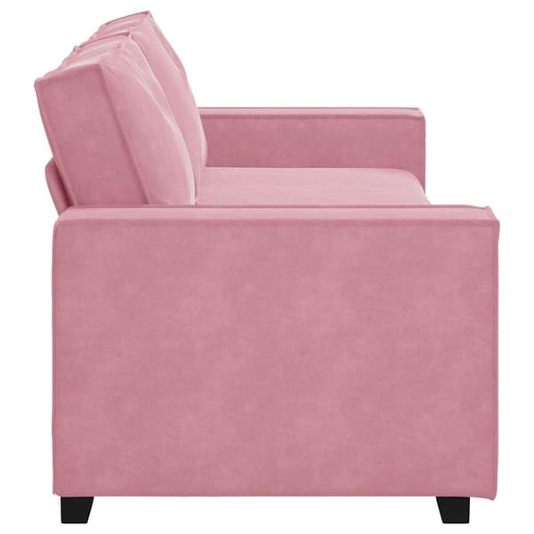 3-sitssoffa rosa 220x78x84 cm sammet