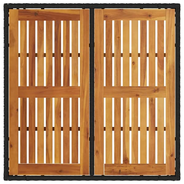 Trädgårdsmöbelset 3 pcs Svart konstrotting