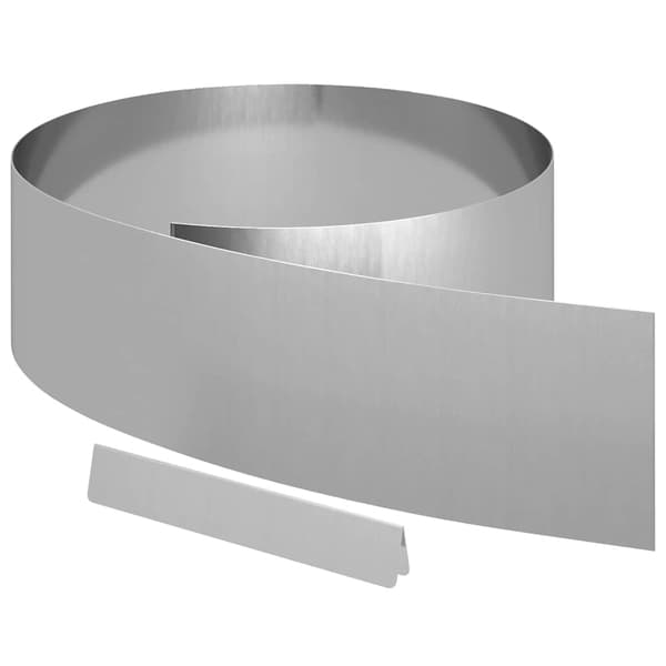 Kant för gräsmatta 450 x 20 cm Galvaniserat Stål Silver