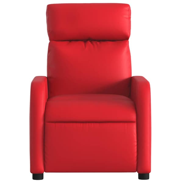 Reclinerfåtölj röd konstläder