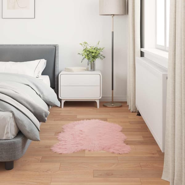 Fuskfäll matta TAFALLA Rosa 80 x 120 cm Polyester