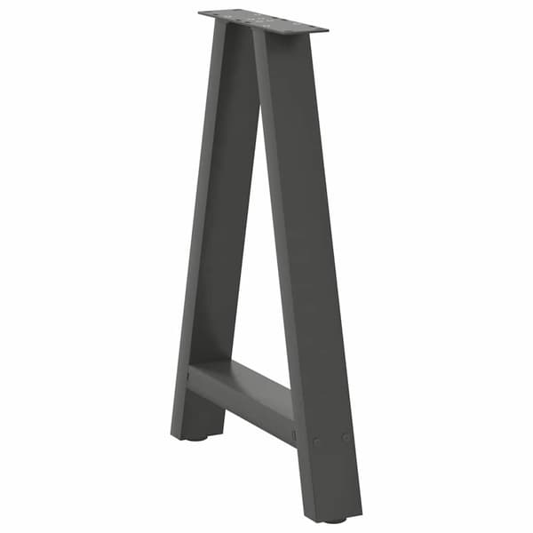 Matbordsben A-formade 2 st antracit 60x(72-73) cm stål