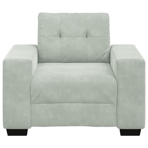 Soffstol ljusgrå 100x78x80 cm sammet