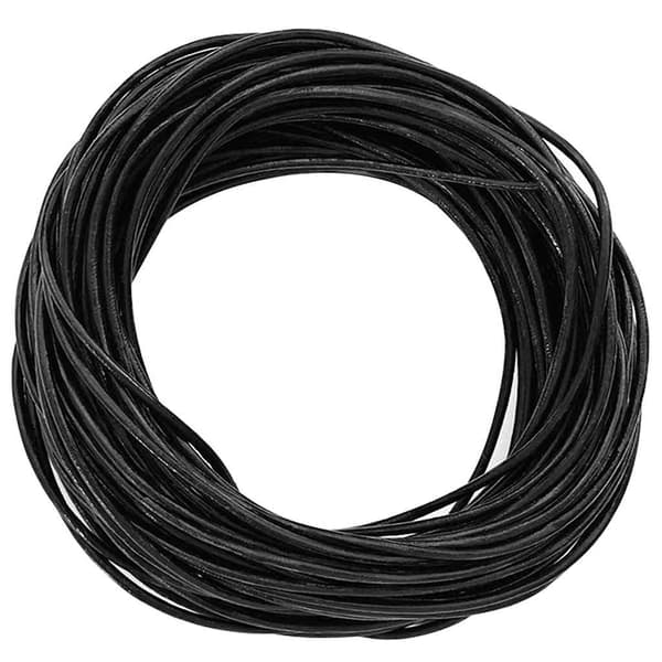 Läder Snöre Svart Ø2 mm x 50 m Skinn