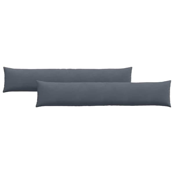 Sofakuddar 2 pcs Mörkgrå 200 x 40 cm Kordread tyg