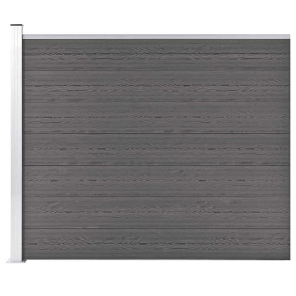 Staketpanel WPC 175x146 cm grå