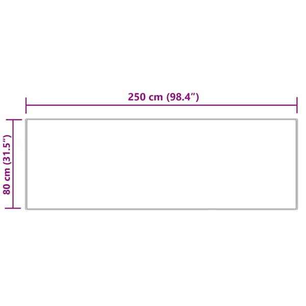 Fuskfäll matta TAFALLA Gräddvit 80 x 250 cm Polyester